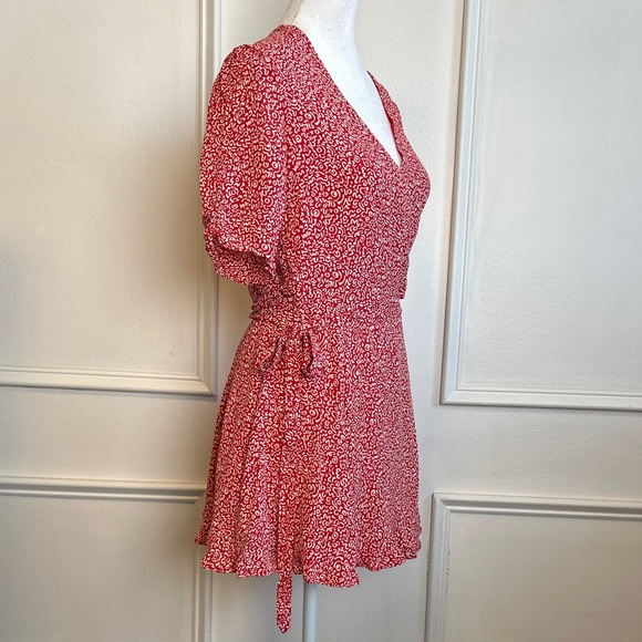 Reformation Monica viscose wrap dress sz L - Picture 3 of 9